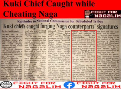 Kuki chiefs caught forging Naga counterparts signatures